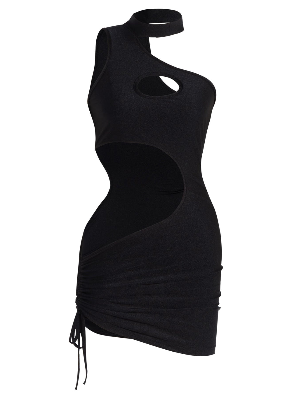 Women's Sexy Hollow Drawstring Bodycon Short Dress