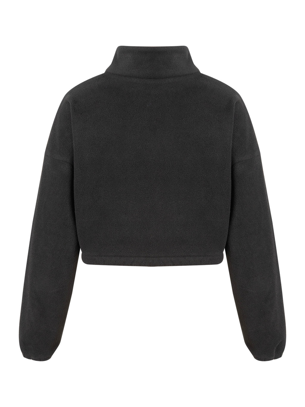 Women's Stand Collar Long Sleeve Drawstring Plush Short Jacket