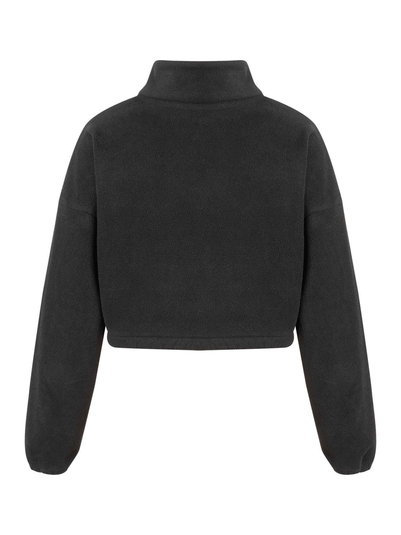 Women's Stand Collar Long Sleeve Drawstring Plush Short Jacket