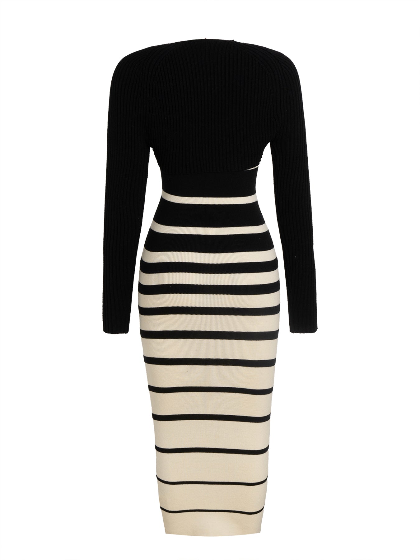 Women's Wool Striped Suspender Dress Set