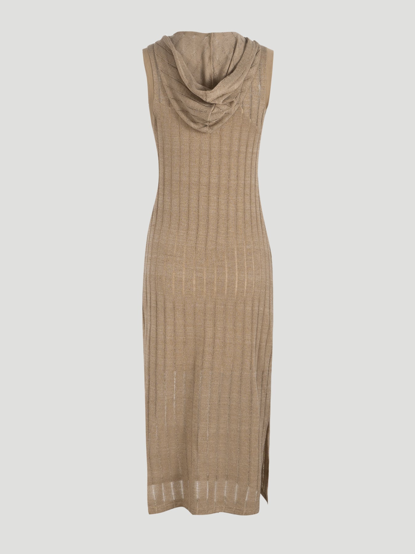Women's Hollow Sleeveless Round Neck Hooded Dress Set