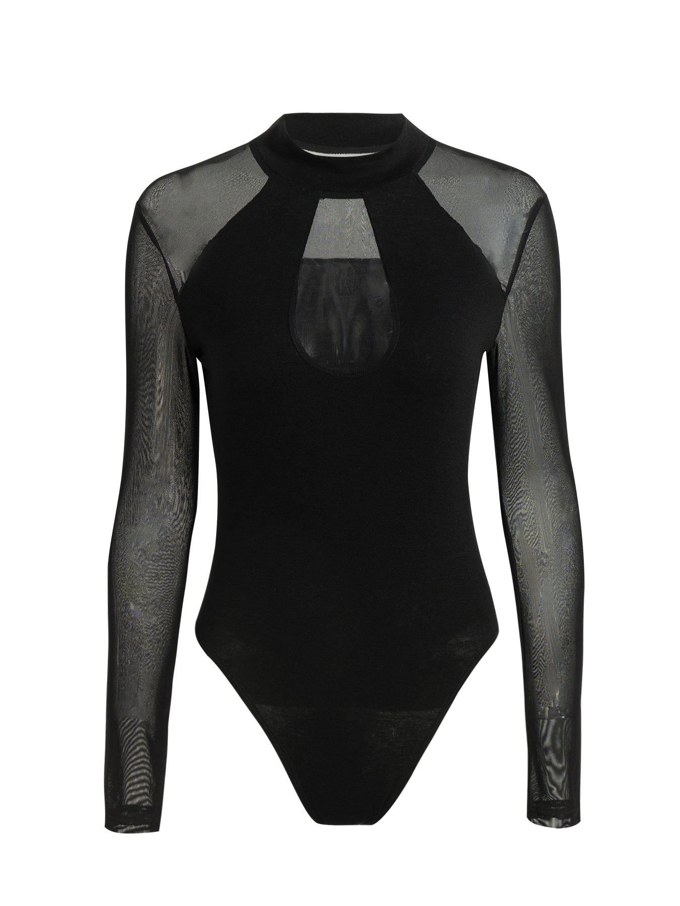 Women's Sheer Patchwork Bodysuit