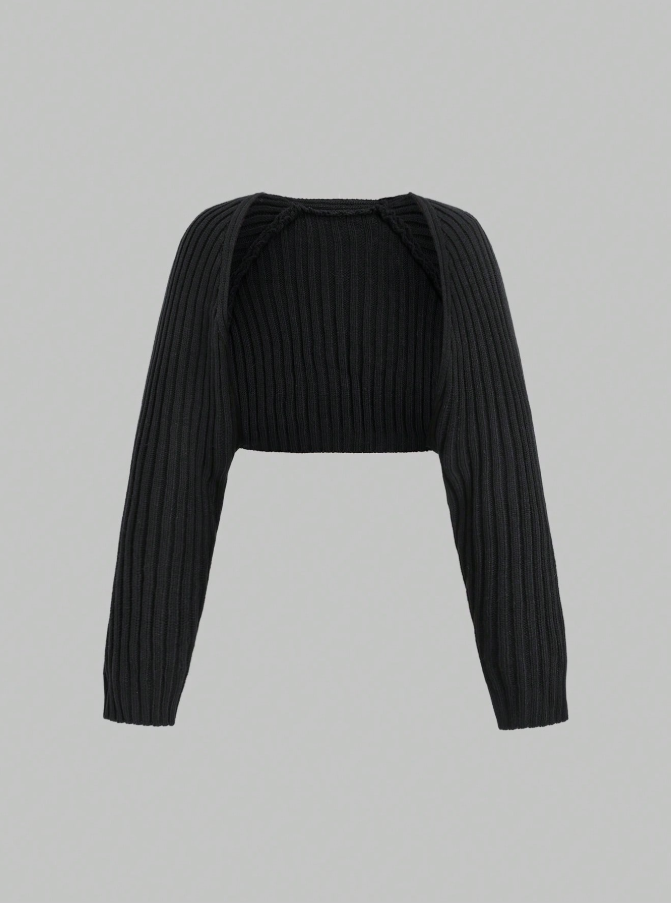 Women's Wool Striped Suspender Dress Set
