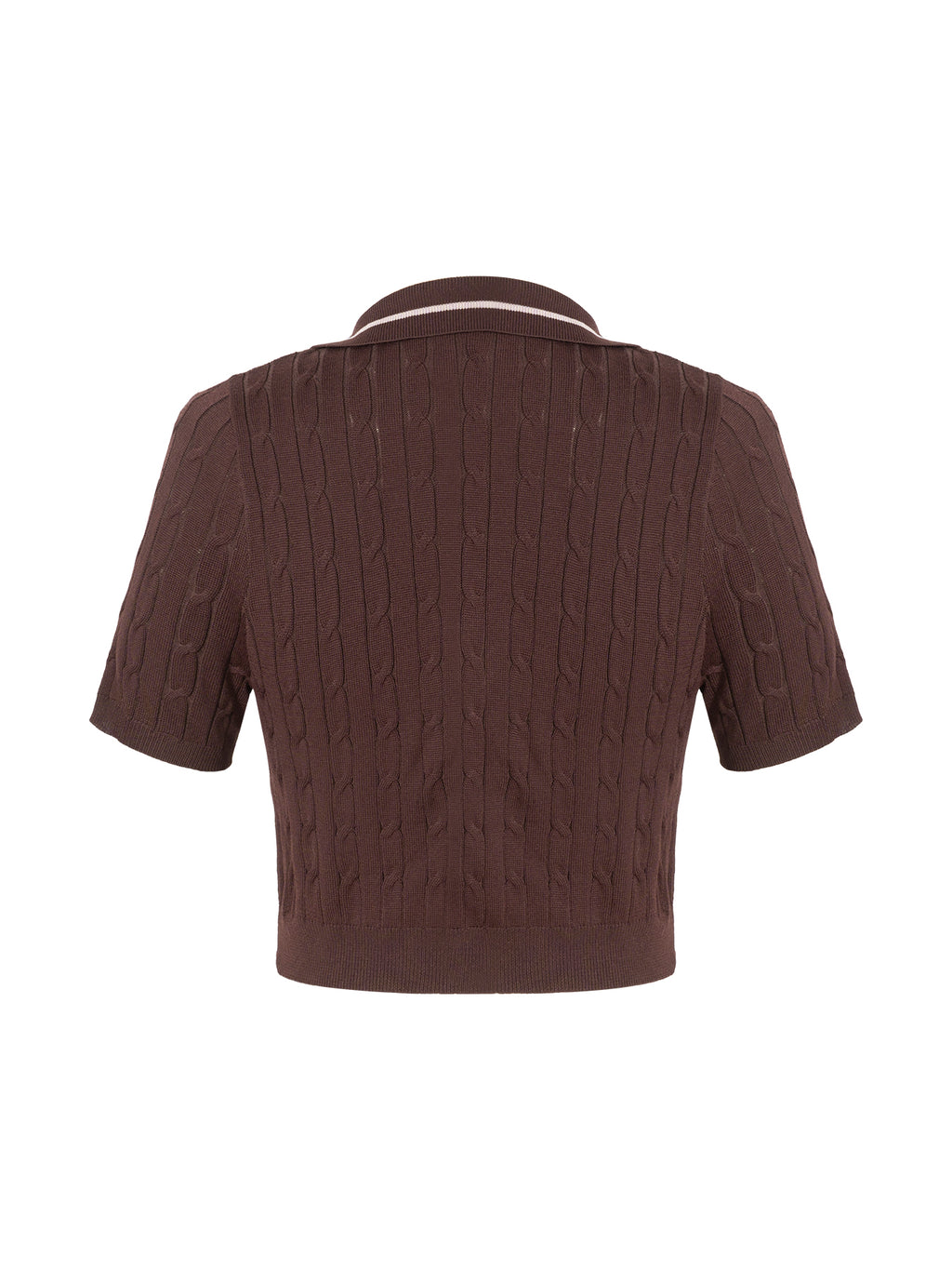 Women's Polo Contrasting Striped Collar Bolero