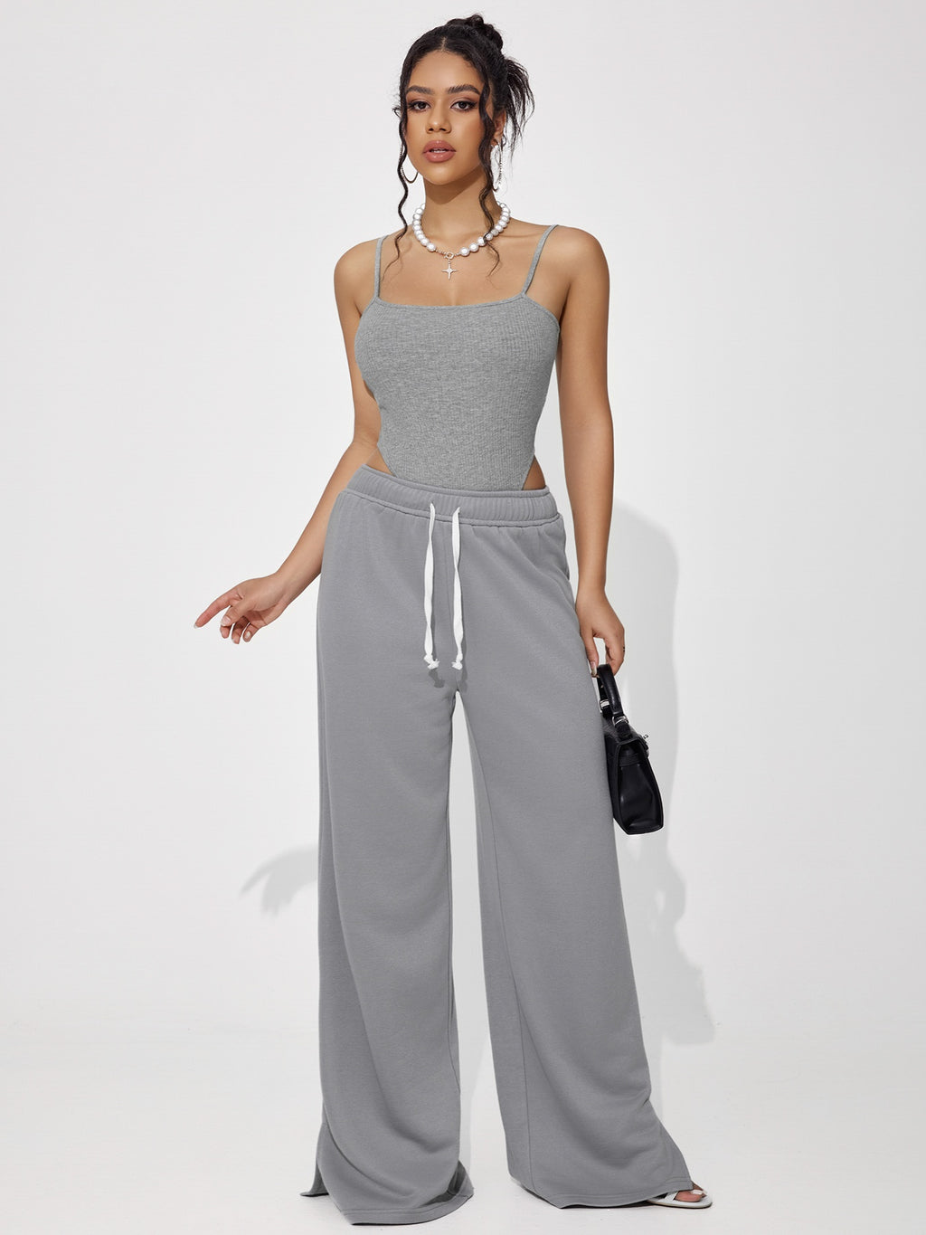 Women's loose-fitting sweater pants