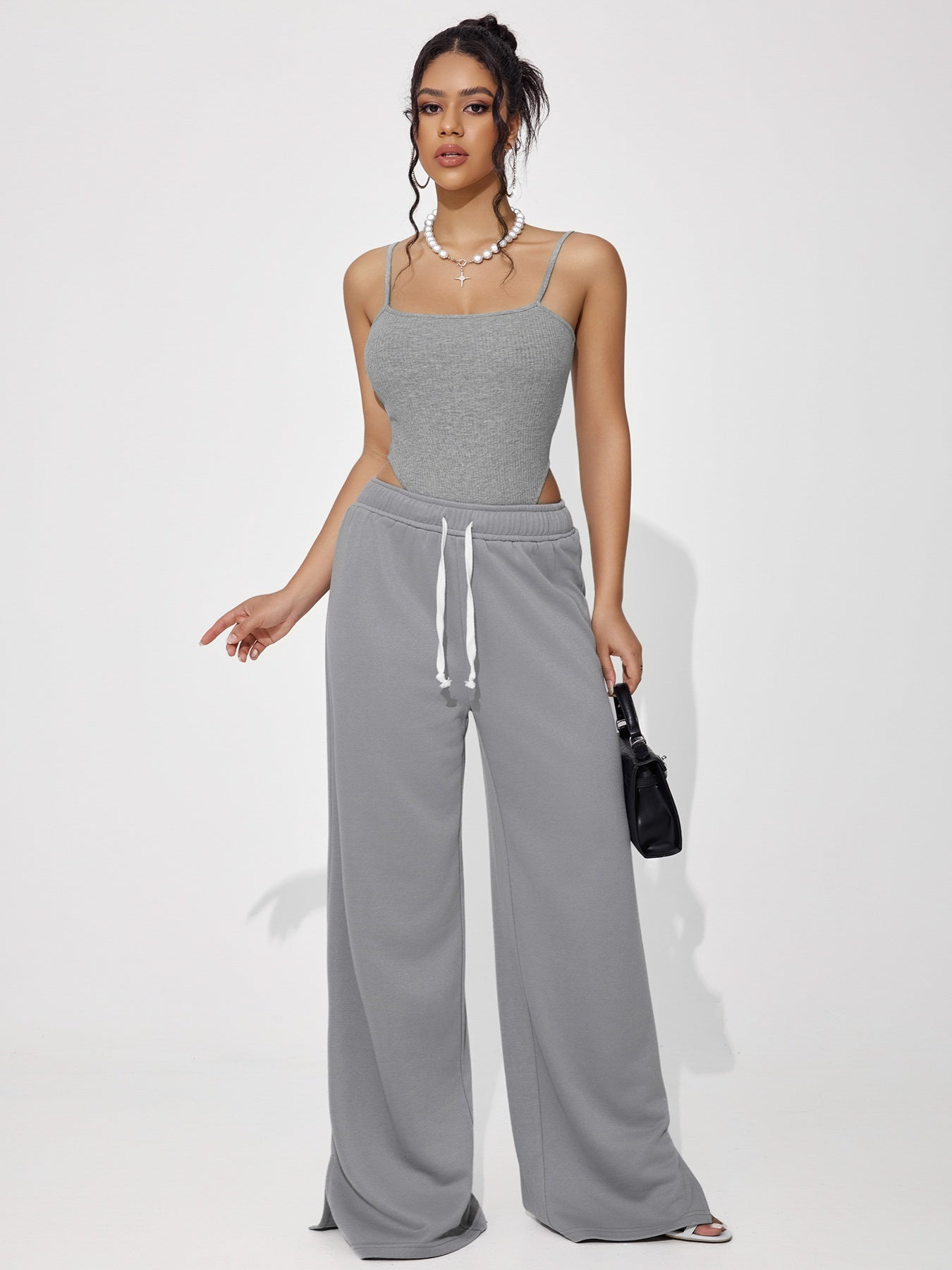 Women's loose-fitting sweater pants