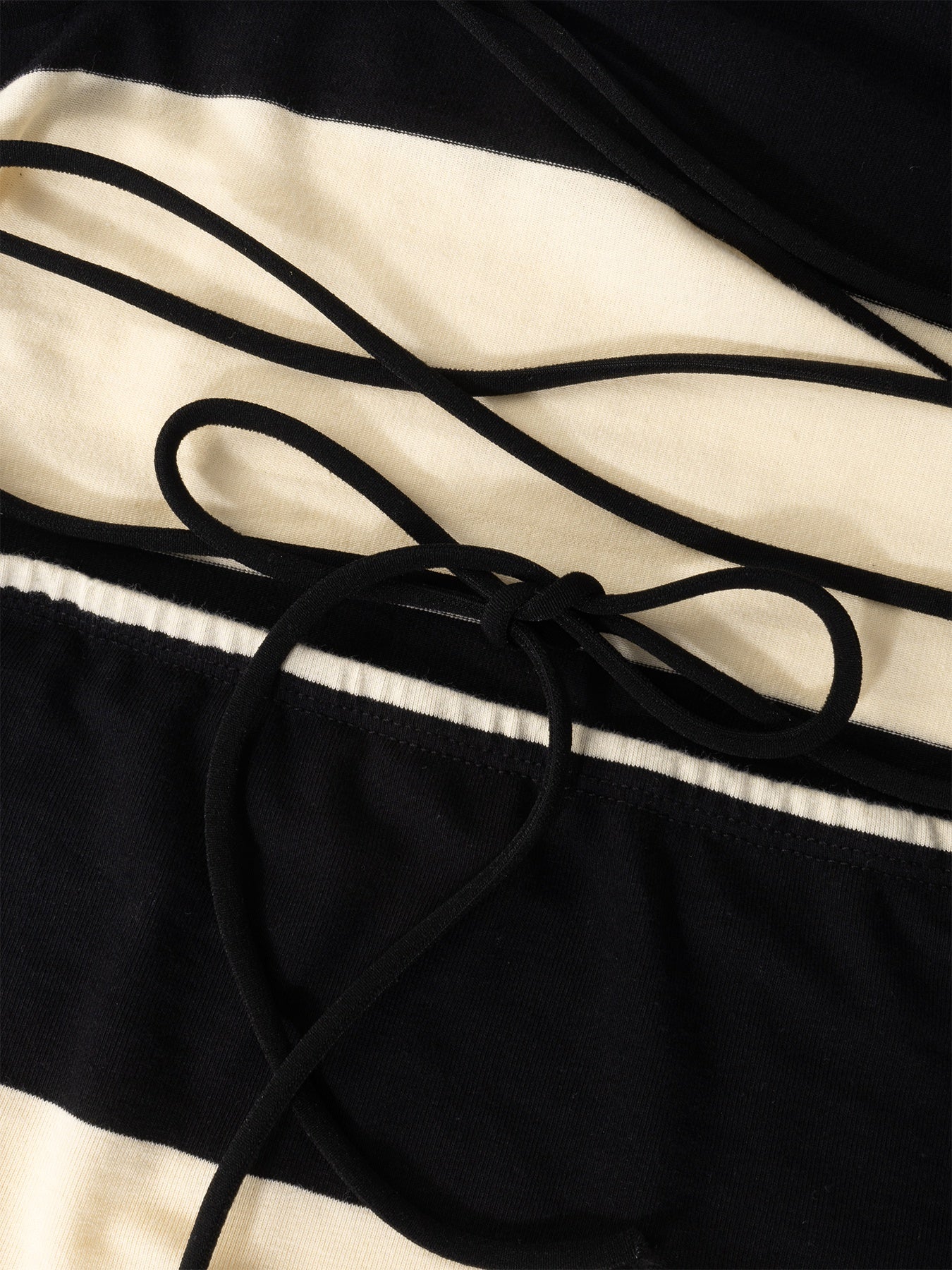 Women's Sexy Elegant Striped Knitted Backless Lace-up Dress