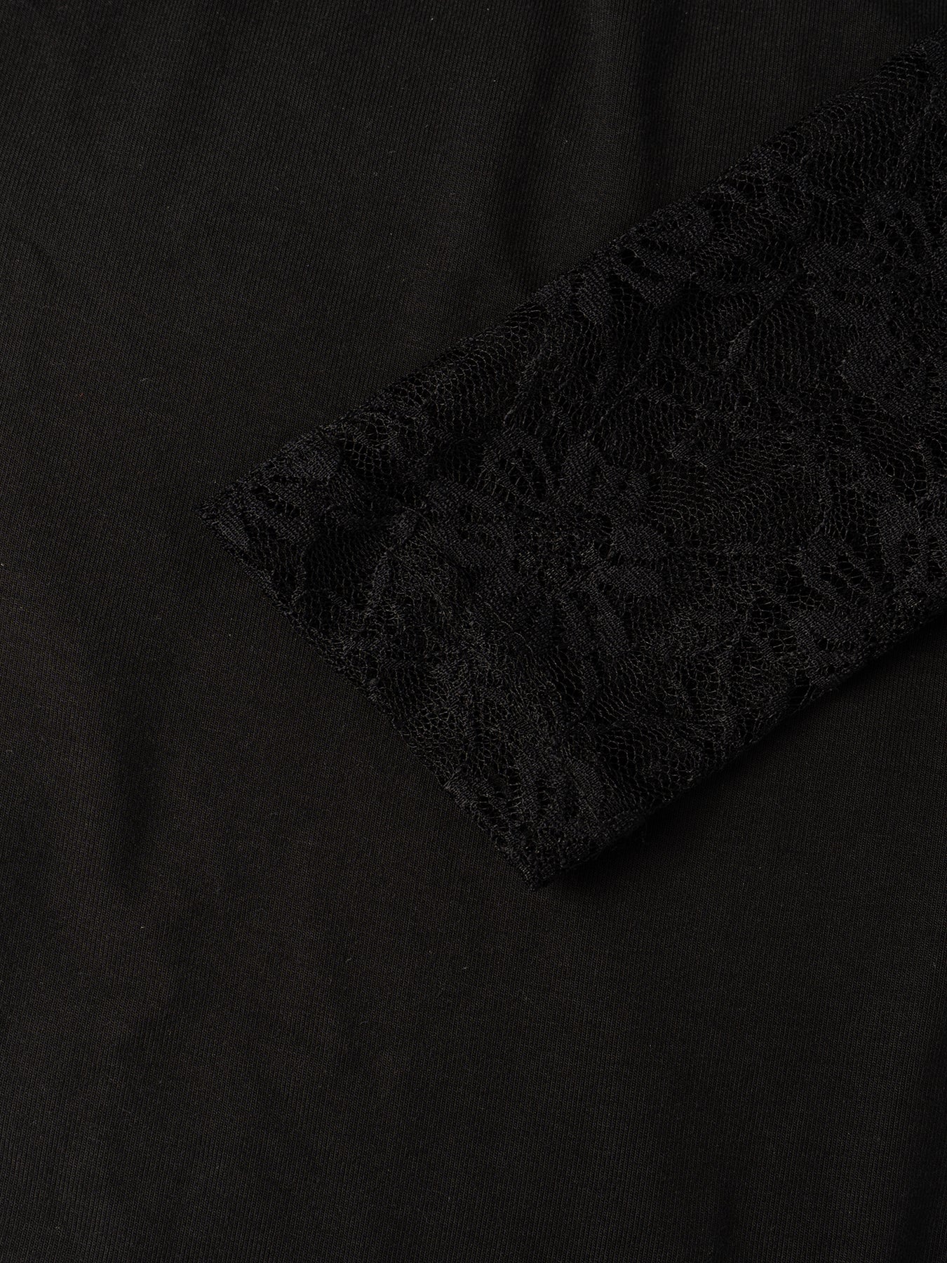 Ladies Lace Panel Hollow Long Sleeve Bodysuit