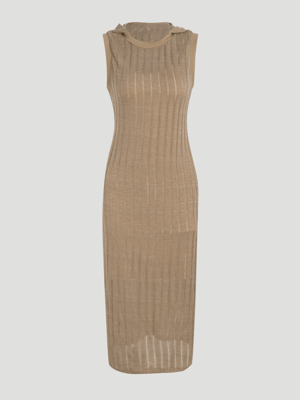 Women's Hollow Sleeveless Round Neck Hooded Dress Set