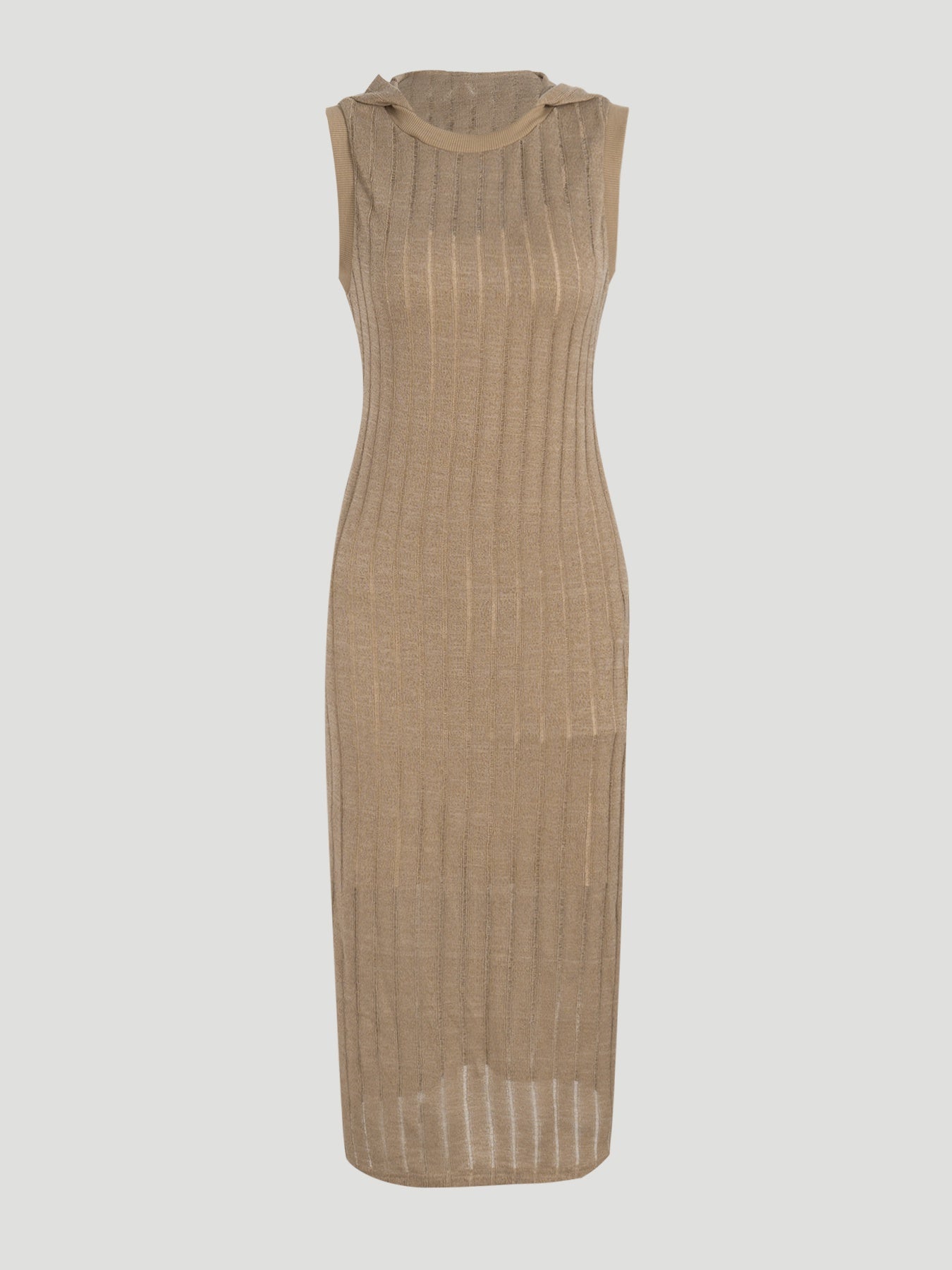 Women's Hollow Sleeveless Round Neck Hooded Dress Set