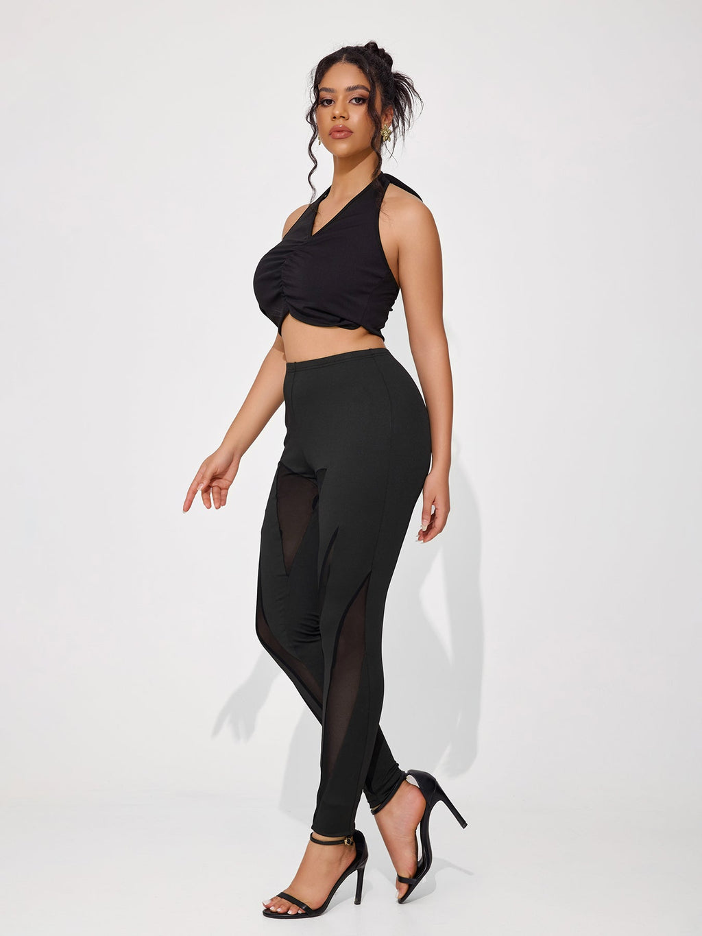 Women's Sexy Tight See-through Stitching Design  Leggings