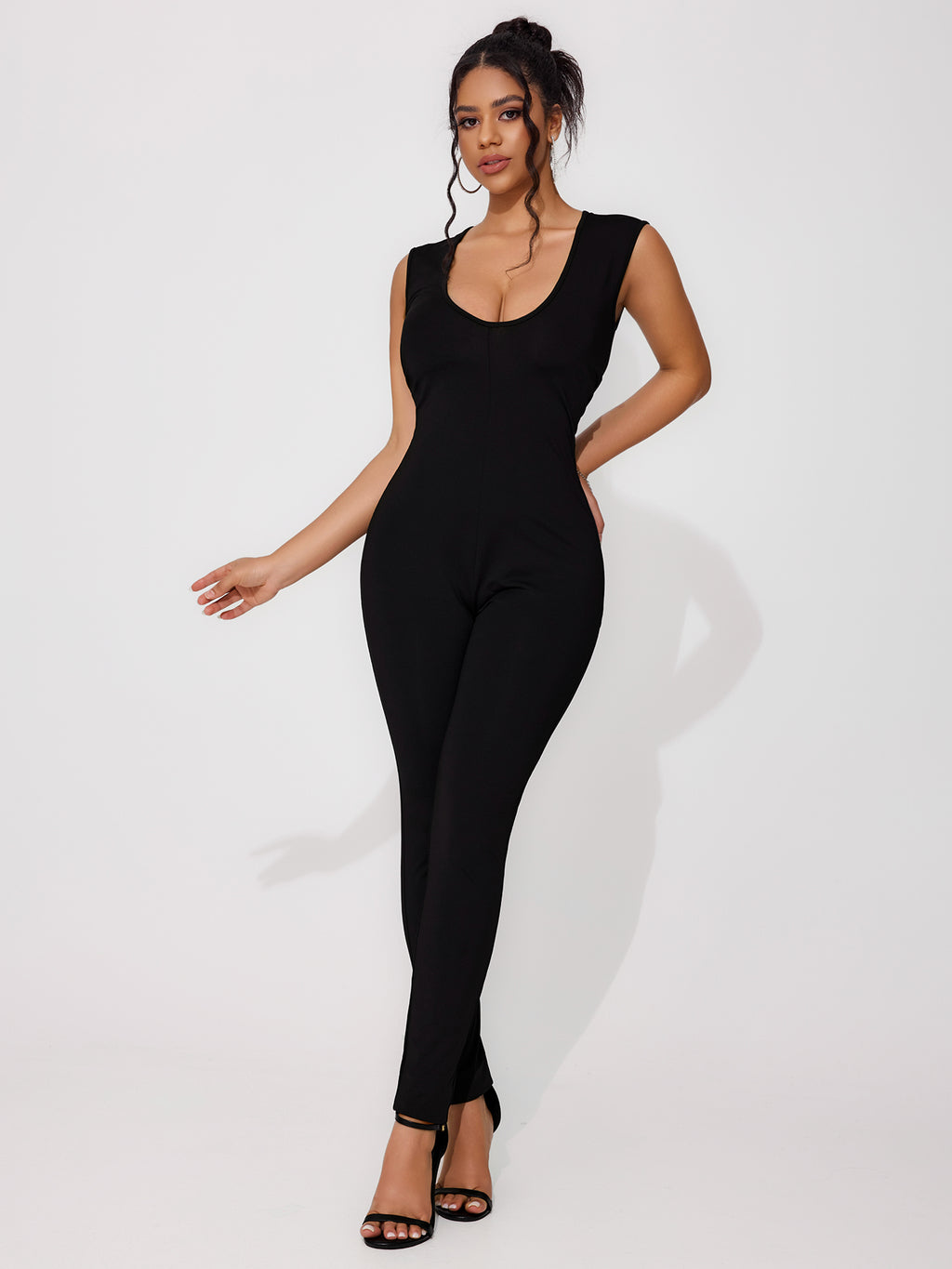 Women's Low-cut Design Skinny Jumpsuit
