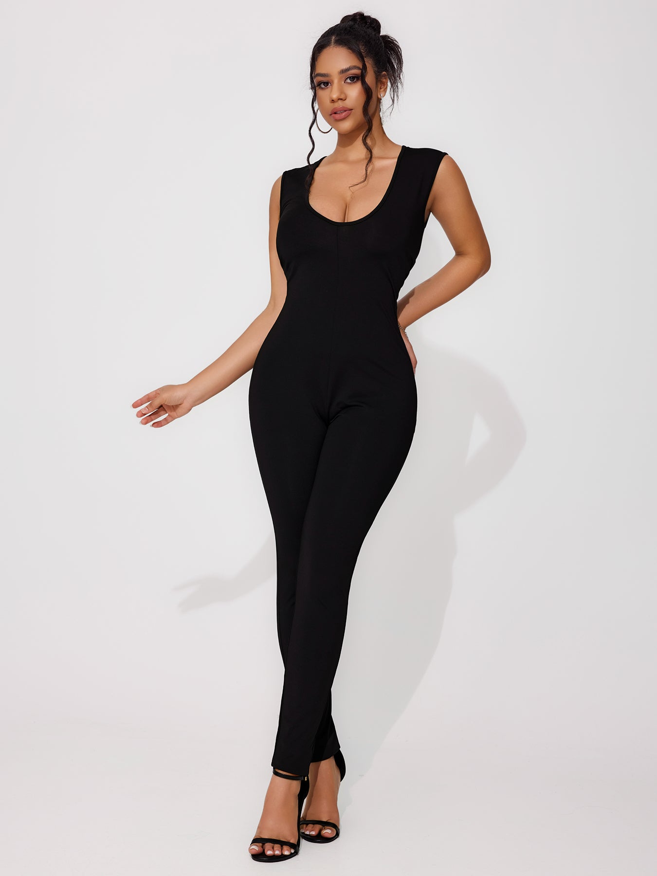Women's Low-cut Design Skinny Jumpsuit