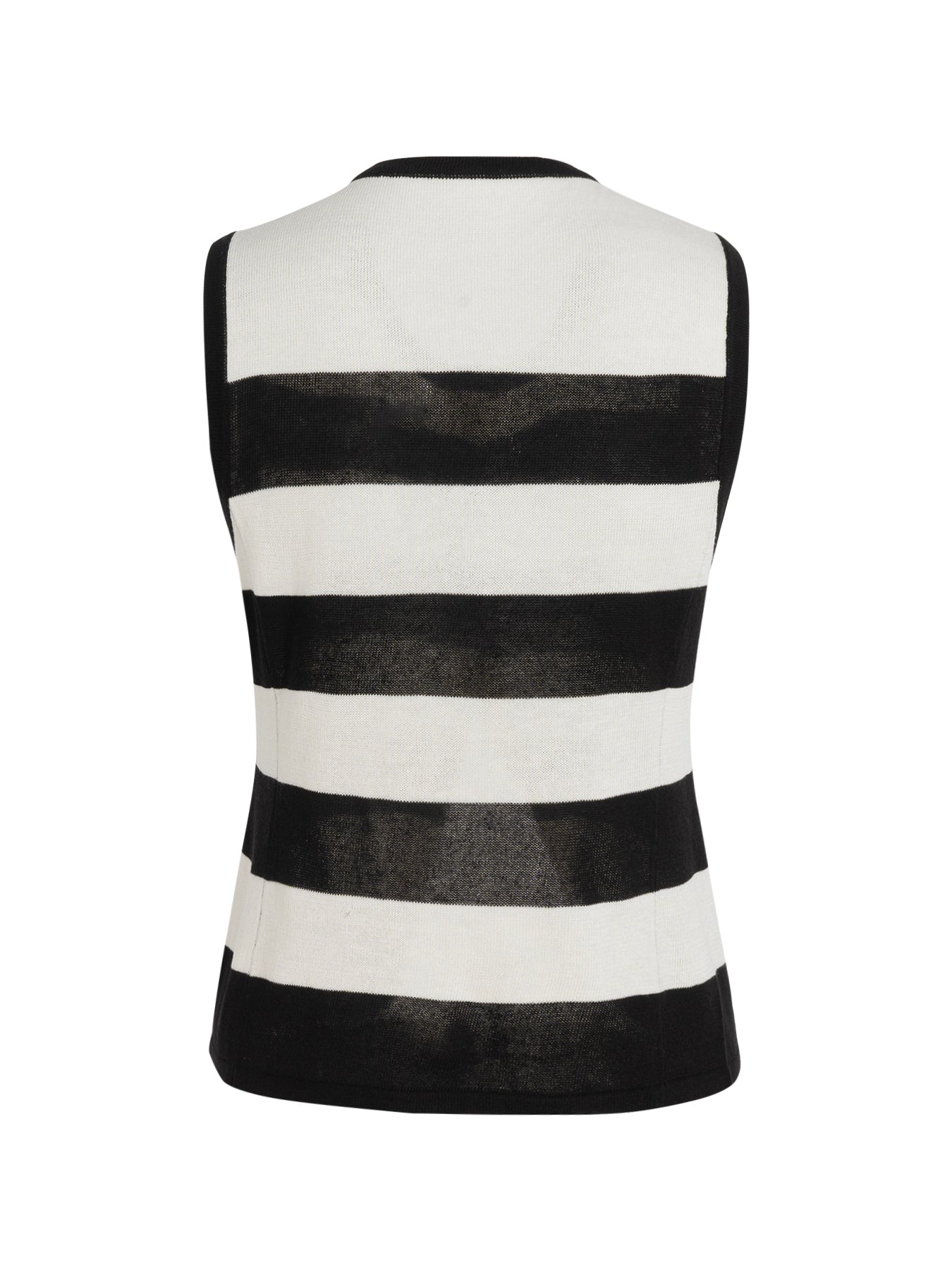 Women's Striped Crew Neck Vest