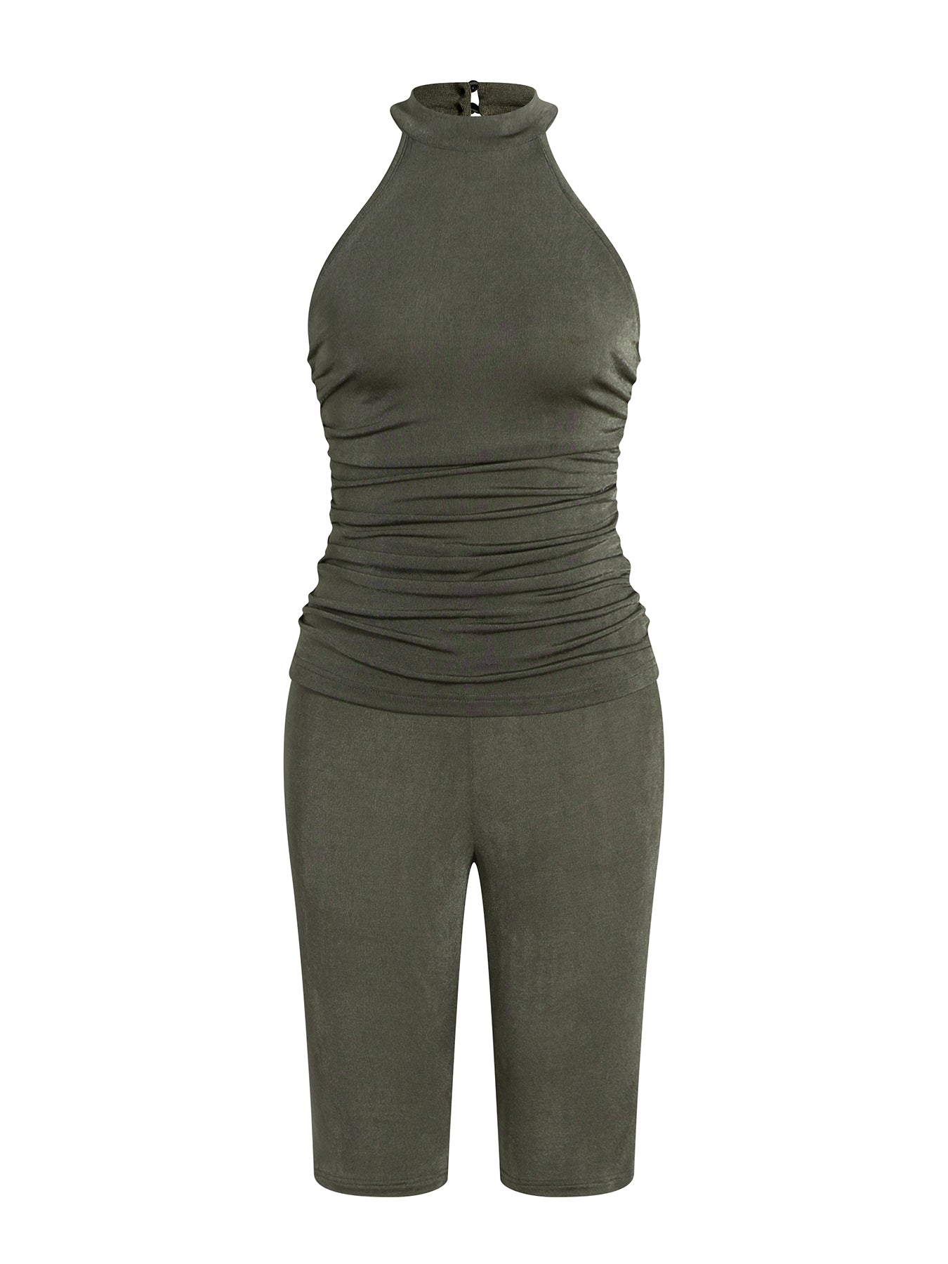 Women's Sexy High Stretch Luster Top Pants Set