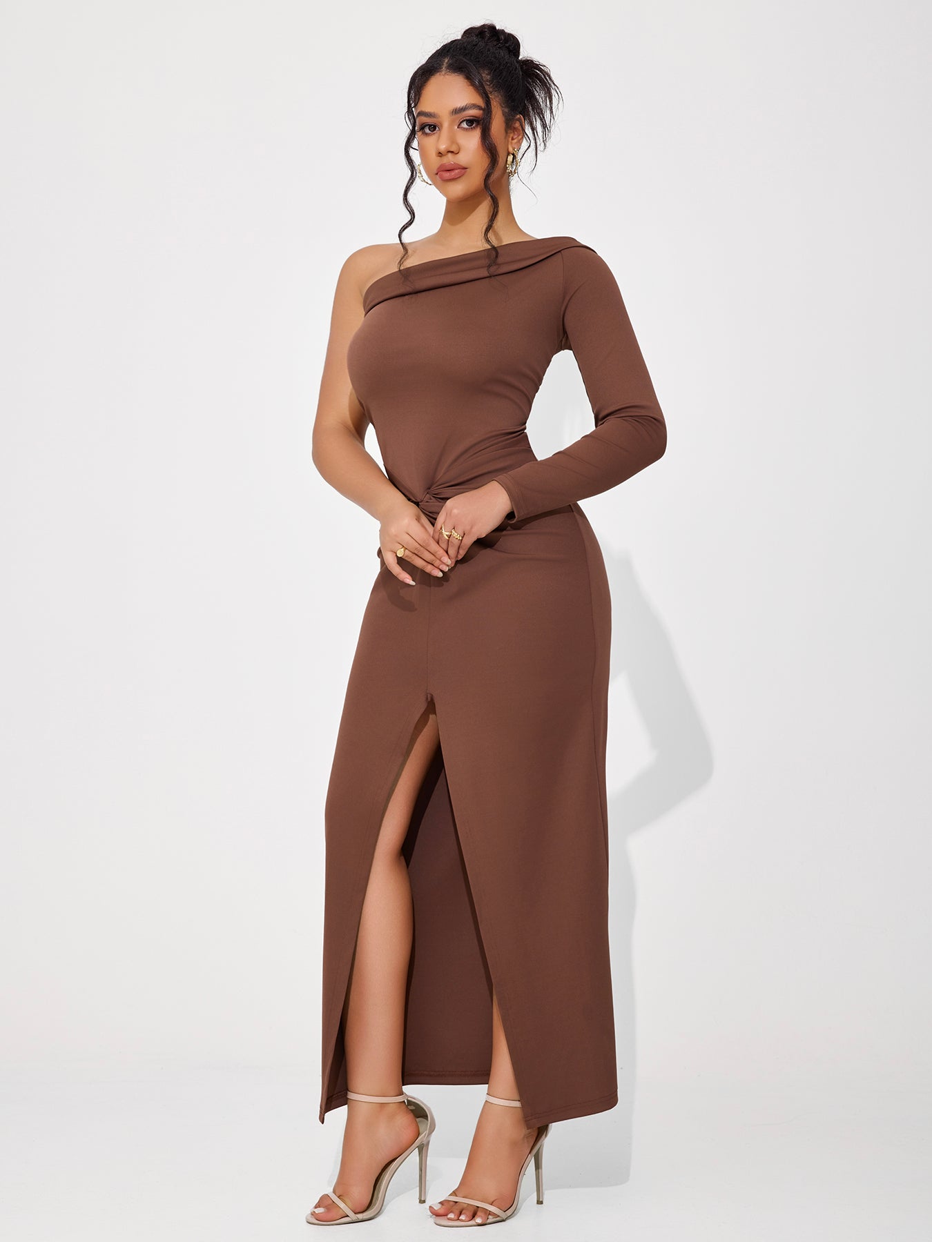 Women's Sexy Elegant Twisted Off-shoulder Hip Dress