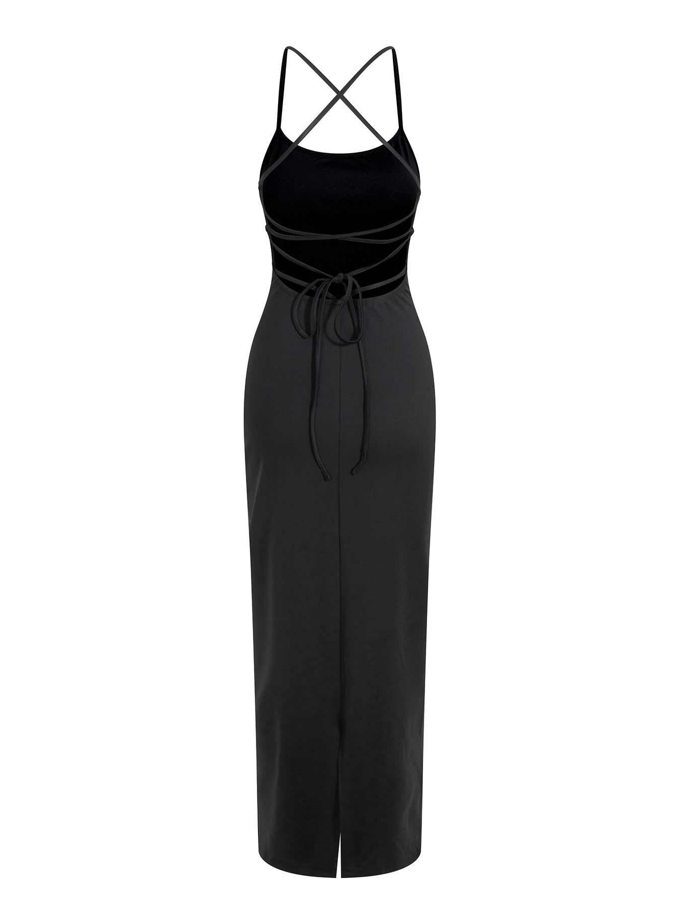 Women's Backless Strappy High-stretch Maxi dress
