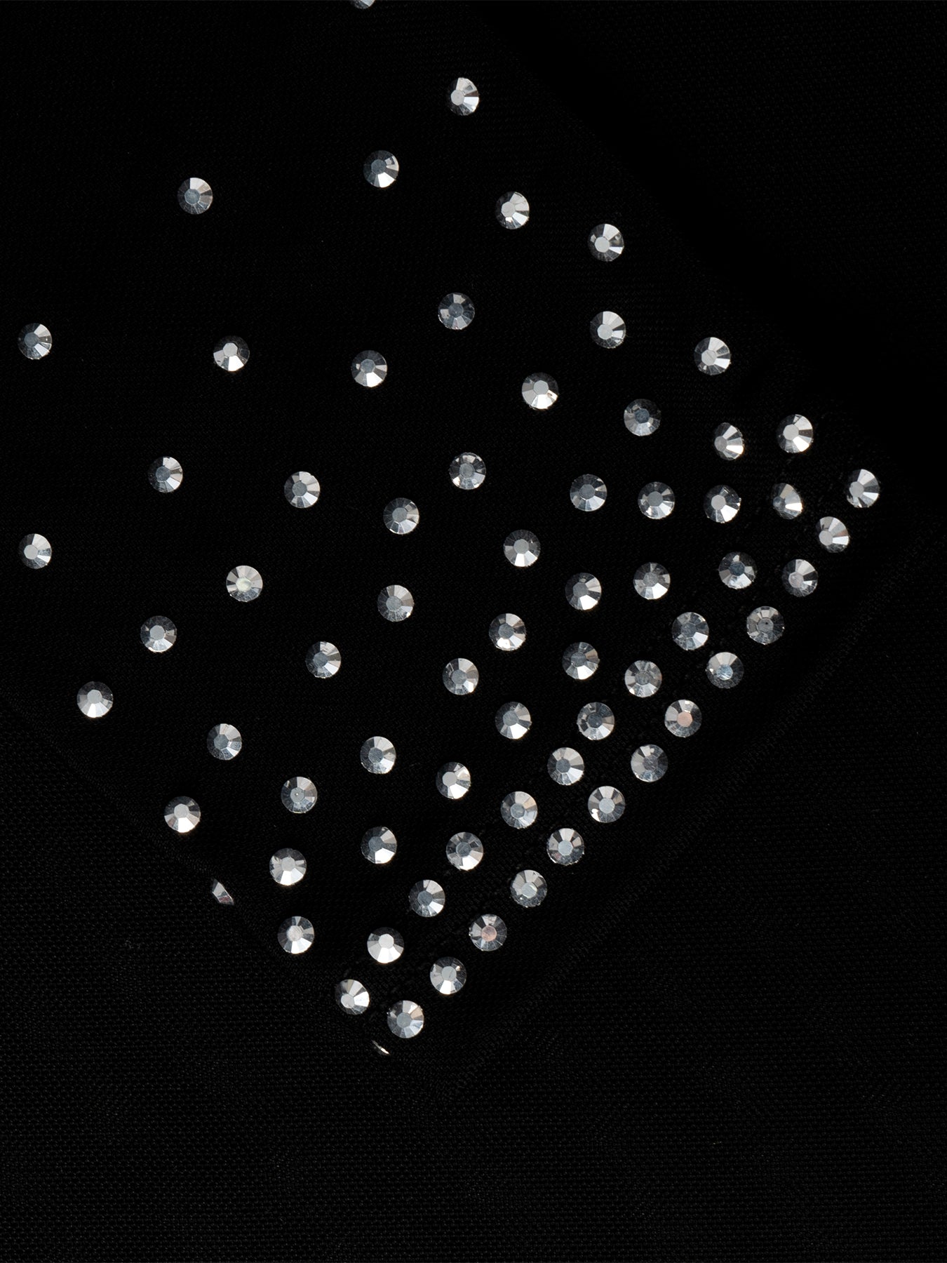 Women's Round Neck Rhinestone Mesh Sheer T-shirt
